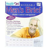 HealthDri Men's Heavy Incontinence Washable Cotton Underwear Brief 3X-Large by Health Dri