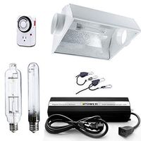 iPower 600 Watt HPS MH Digital Dimmable Grow Light System Kits Air Cooled Reflector Hood Set