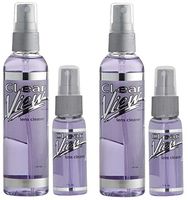 Eyeglass Lens Cleaner Spray | Pack of 2-4oz & 2-1oz Clear View Glasses Cleaning Spray for Lens, Sunglasses Coated or Uncoated