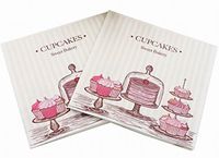 60 Counts Creativite Funny Disposable Napkins for a Wedding or Tea Party Creative Napkins(Cupcakes)