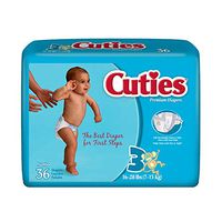 First Quality Cuties CR3001 Size 3 Baby Diapers 144/Case