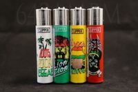 4 New Refillable Original Clipper Lighters Rasta Design
