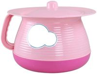 Bedpan Urinal Basin High Capacity Urine Buckets Thicken Potty Plastic Urinals Adult Night with Cover Spittoon Urinal Chamber Pots Lid Design-Pink