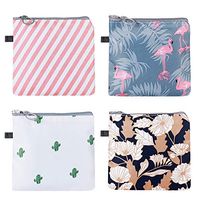 SUPVOX 4PCS Sanitary Napkins Bag,Menstrual Cup Pouch Tampons Collect Bags Nursing Pad Holder Washable for Women and Girls