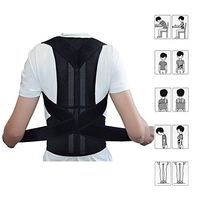 Back Supprot Brace for Men and Women- Relief Upper and Lower Back/Shoulder Pain- Adjustable Back Brace Posture Corrector- Breathable Mesh Black