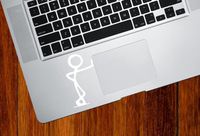 LEAN - Trackpad / Keyboard - Vinyl Decal Sticker (White)