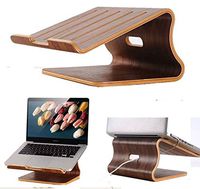 Xtenzi Universal Desktop Shelf Wood stand Desk Display Holder for Apple Macbook Pro/Macbook air 15" 13" 11"(Walnut Brown)