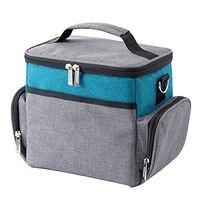 GrmeisLemc Heat Protecting Food Storage Bag Fashion Winter Thermal Insulated Lunch Box Cold Outdoor Picnic Handbag Pouch Organizer - Gray