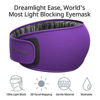 Dreamlight Ease 3D Contoured Sleep Mask, 100% Light Blocking, Made by Breathable, Comfortable, Anti-Wrinkle Fabric, for Sleeping, Traveling, Shift Work, Meditation