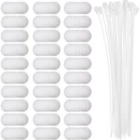 Sumind 30 Pack Nylon Lint Trap Washing Machine Lint Fabric Mesh Snare Washer Lint Catcher with 30 Pack Cable Ties