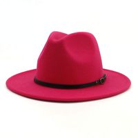 Lisianthus Women Belt Buckle Fedora Hat (Rose)