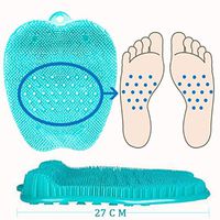 Shower Foot Massager Scrubber Brush Cleaner with Non Slip Suction Cups,YOLAKI Silicone Foot Brush Foot Massager Pad Improves Foot Circulation & Reduces Foot Pain (Green)