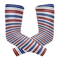 Red Blue White Gray Stripes Unisex Arm Sleeve UV Protection Arm Compression Sleeve Skin Protection Sport Arm Cooler Sleeve for Running Hiking Jogging Motorcycling Climbing Camping
