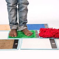 Sensory Mini Mats by Fun And Function - Therapy Play Mat Sensory Room Equipment - Set of 6 Textured and Colored Therapy Tiles