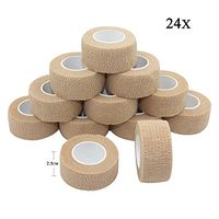 STpro Vet Wrap Medical Tape for Skin Bandage Tape Vet Tape 1 inch x 24 Pack Skin Cohesive Bandage Fabric Self Sticking Bandage Wrap Self Adhering Bandage Waterproof Wrap Bandage Self Adhesive Tape