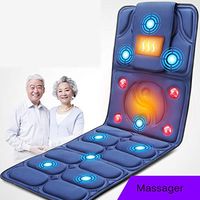 Lovehouse Multi-Function Massage Mattress Pad,Massage Mat with 8 Therapy Heating Pad Full Body Massager Cushion for Relieving Back Lumbar Leg Pain-Blue