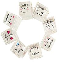 8PCS Creative Stationery Crystal Seals/Stamp DIY Diary/Photo Album, Emotion #01