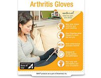 IMAK - Compression Arthritis Gloves for Pain and Stiffness of Hands, One Pair of 2 Gloves -Black, Large