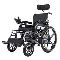 OJBK Duty Electric Wheelchair with Headrest,Foldable and Lightweight Powered Wheelchair,seat Joystick,Folding Power Or Manual Wheelchair for Disabled Elderly Adults(li-ion Battery)