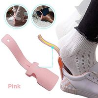 MOGOI Lazy Shoes Helper for Easy to Wear Shoes, Portable Shoe Lifting Helper, Sock Slider Handled Shoe Horn for Seniors, Kids, Disabled and Pregnancy - Perfect for Everyday Use (1pcs, Pink)