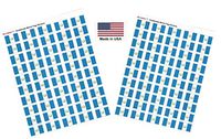 Made in USA! 100 Country Flag 1.5" x 1" Self Adhesive World Flag Scrapbook Stickers, Two Sheets of 50, 100 International Sticker Decal Flags Total (Gautemala)