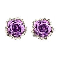 Meolin Stud Earrings Rose Flower Earring Hypoallergenic Earring Pins