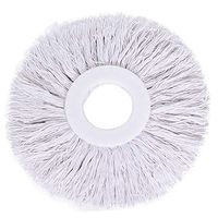 Spin Mop Replacement Head Microfiber Refills Easy Cleaning Head Replacement Round Shape Standard Hurricane Compatible Clean Pad for O-Cedar Round Shape Standard Size (White)