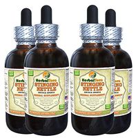 Stinging Nettle (Urtica Dioica) Tincture, Organic Dried Roots Liquid Extract (Brand Name: HerbalTerra, Proudly Made in USA) 4x4 fl.oz (4x120 ml)