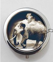 BlackKey Elephant Animal 3-Compartment Decorative Pocket Gift Box Case Organizer for Pill, Color 1 -421