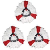 Microfiber Spin Mop Replacement Pads by Easy Greener, with Excellent Adsorption, Easy Cleaning Mop Head for Wet & Dry Use (Red, 3 Pack)