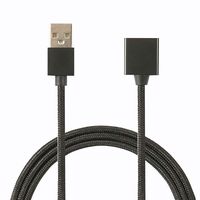 DR Magnetic USB Smart Charger Cable, Double-Braided Nylon Fast Charging Cable - 2.6ft (Black)