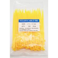 SYD 4 Inch length, 18lb Small size Self Locking Nylon Cable Zip Ties -100packs (Yellow)