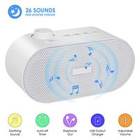 White Noise Machine 26 Soothing Sounds Sleep Sound Machine with Auto Off Timer for Sleeping Relaxation for Home Office Travel