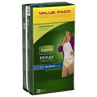 Depend for Women Underwear Maximum, Large, Case/56 (2 Value Packs of 28)