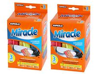 Superio Ultra Micro Fiber Miracle Scrubbing Sponge 3 Pack Blue - Red -Yellow (2)