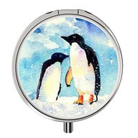 Pill Cases Metal,Custom Round Medecine Case Medecine Bottle Mini Travel Pill Vitamin Decorative Box Case Holder