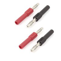 tatoko 4PCS 30V Copper 4mm Male to 4mm Female Banana Jack Probes Adapter