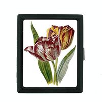 Perfection In Style Metal Cigarette Case Vintage Flowers Design 015