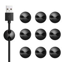 10 Pieces Cable Clips ZEPST Cable Organizer Cord Management Wire Holder System for Organizing Cable Cords Home and Office, Self Adhesive Cord Holders Desk Cable Organize(Black)