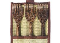 Hand Back Scratcher Wooden Bamboo, 3 Piece 16" Best Massager Set for Itching Relief, Traditional Body Relaxation Natural Strong Sturdy Tool in Woven Wall Hanging. (Brown)