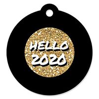 Big Dot of Happiness Pop, Fizz, Clink - 2020 New Year's Eve Party Favor Gift Tags (Set of 20)