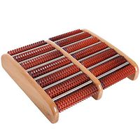 Dual Foot Massager Roller-Heal Foot Spur Arch Pain, Stress Relieve Plantar Fasciitis, Healthy Relax Wooden Tool Care Massage