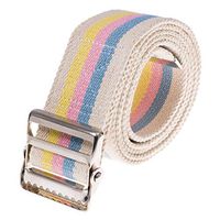 COW&COW Gait Belt 54inch - with Metal Buckle - Transfer Walking and Standing Assist Aid for Caregiver Nurse Therapist 2 inches(Pastel Stripe)