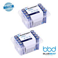 [Pack of 48] Blaupunkt AAA Alkaline 1.5 Volt Batteries | Long Lasting All-Purpose Triple A High Capacity Battery for Household and Business Use