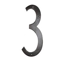 Montague Metal Products Standard Font Individual House Number, 3, 12-Inch