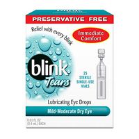 AMO Blink Tears Lubricating Eye Drops, Single Use Vials, 0.01 fl oz, 25 ct, 2 pk