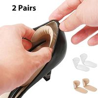 (2 Pairs) Heel Pads, Geepkeep Back Heel Cushion Grips Liners,Shoe Pads for High Heels Blisters,Heel Shoe Inserts