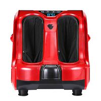 Foot Massager Electric Heating Foot Massage Device Reflexology Shiatsu Foot Masage Machine Leg Feet Antistress Massager Physiotherapy,Red
