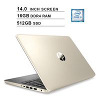 2020 HP Pavilion Newest 14 Inch Laptop, 10th Gen Intel 2-Core i3-1005G1 up to 3.4GHz, Intel UHD Graphics, 16GB DDR4 RAM, 512GB SSD, Webcam, HDMI, WiFi, Bluetooth, Windows 10 Home, Gold