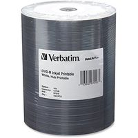 VER97016 - Verbatim DVD-R 4.7GB 16X DataLifePlus White Inkjet Printable, Hub Printable - 100pk Tape Wrap